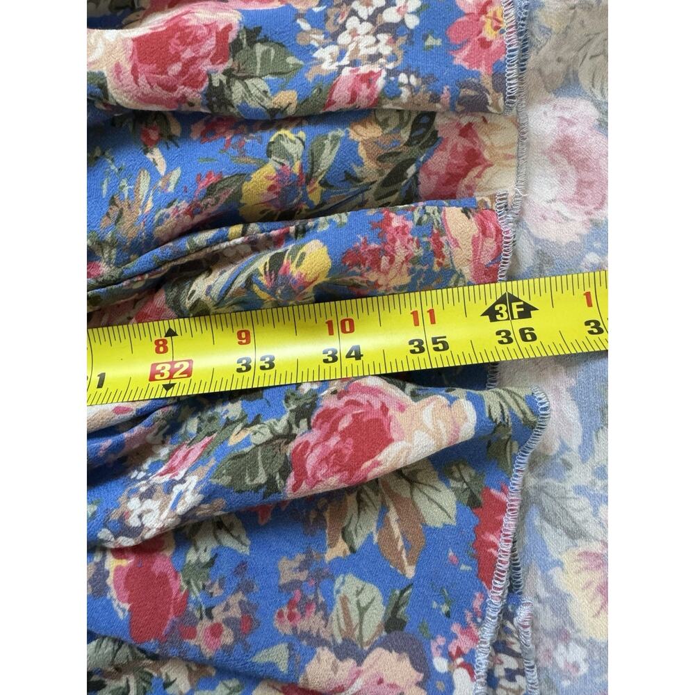 Revolve Majorelle Mistwoot Dress XS Blue Floral Midi Wrap Cottagecore Fairy - Picture 6 of 10